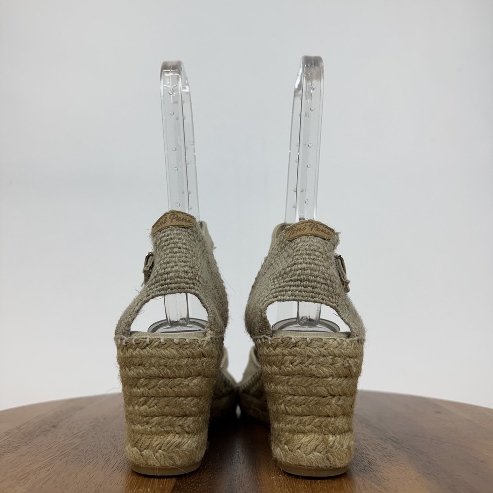 Womens Toni Pons Caldes Linen Ivory Espadrille Wedge Sandals Size EU 40 GUC - Picture 6 of 8